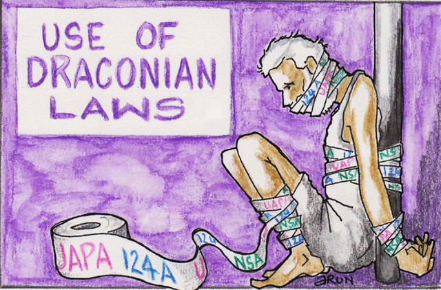 A lawyer named Draco introduces strict new laws