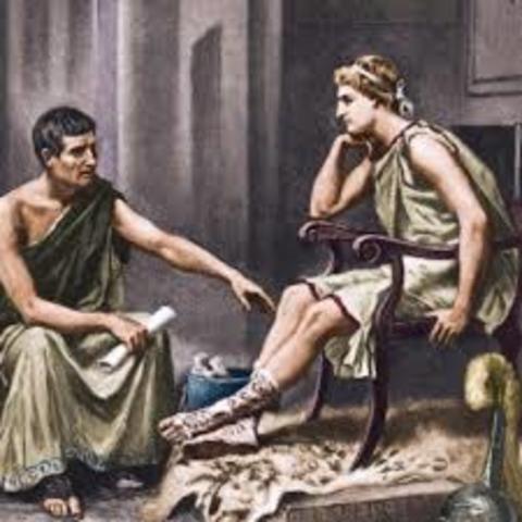 Aristotle Begins to Tutor.