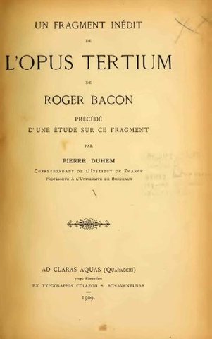 Oppus maius, Opus minus y Opus tertium