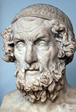 Homer begins to write the Illiad and the Oddessy