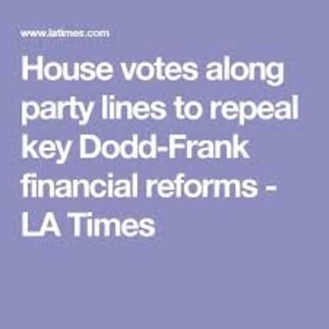 La Cámara vota para matar a Dodd-Frank