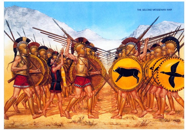 The first Messenian war begins