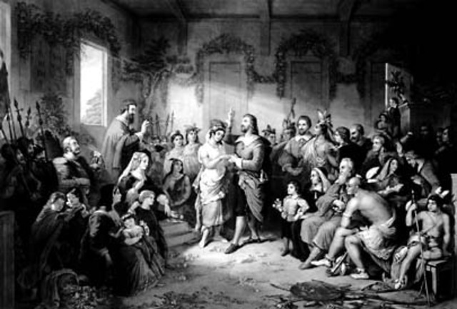 John Rolfe and Pocahontas are Married
