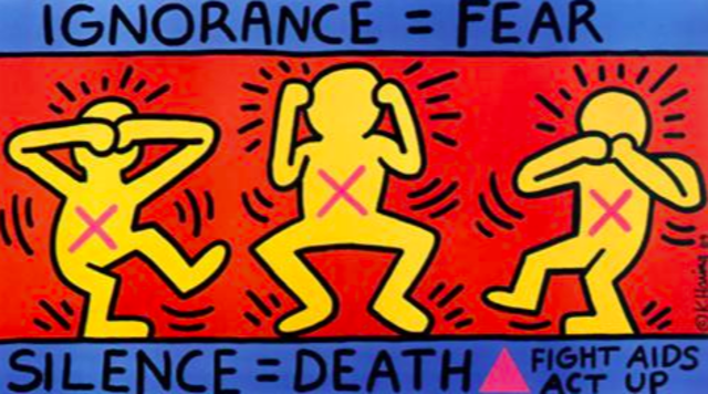 Ignorance=Fear Silence=Death, Keith Haring