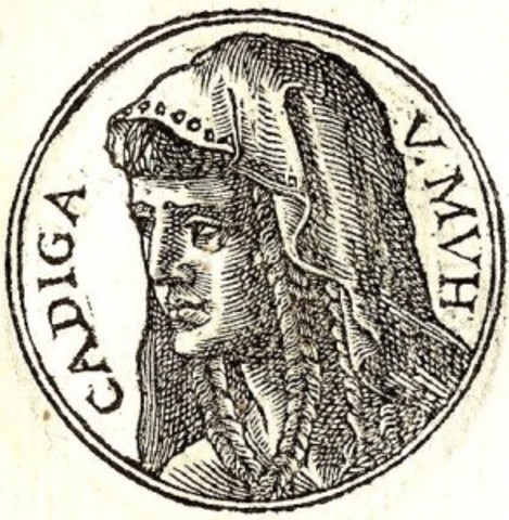 Muhammad marries Khadija, an older wealthy widow.