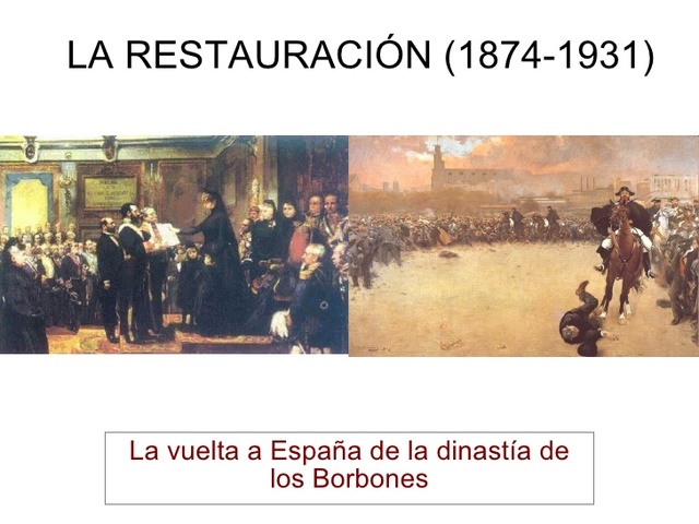 RESTAURACION DE LA MONARQUIA