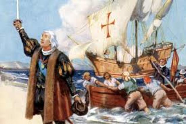 Christopher Columbus Lands in the new world
