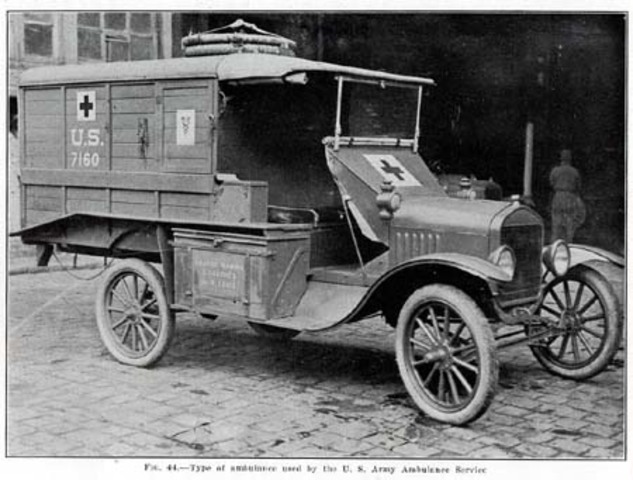 Frank is deployed and drives ambulances in war