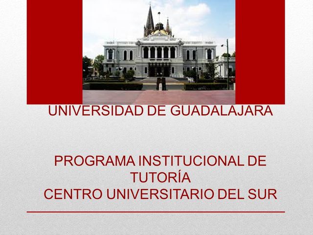 PROGRAMA TUTORIA, UNIV. GUADALAJARA