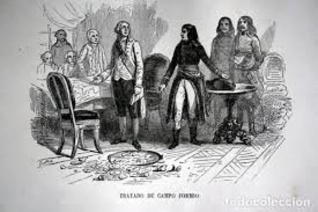 TRATADO DE CAMPOFORMIO,ACABA LA GUERRA