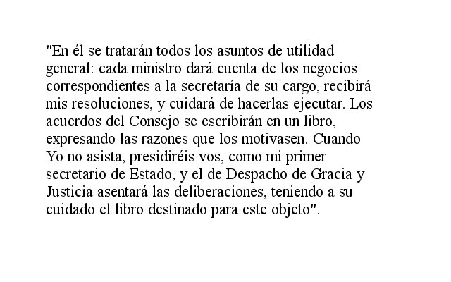 Creación del Consejo de Ministros.