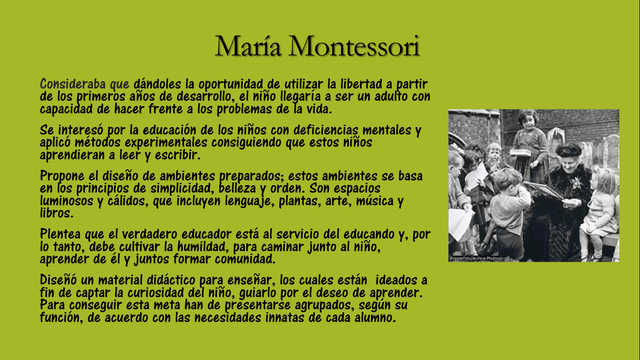 Montessori: "La mayor señal del éxito de un profesor es poder decir: "Ahora los niños trabajan como si yo no existiera"."