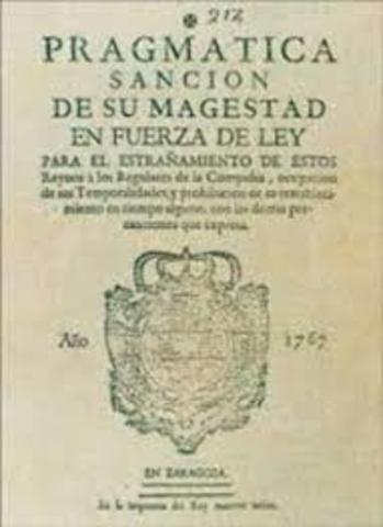 Publicación de la Pragmática Sanción de 1789.