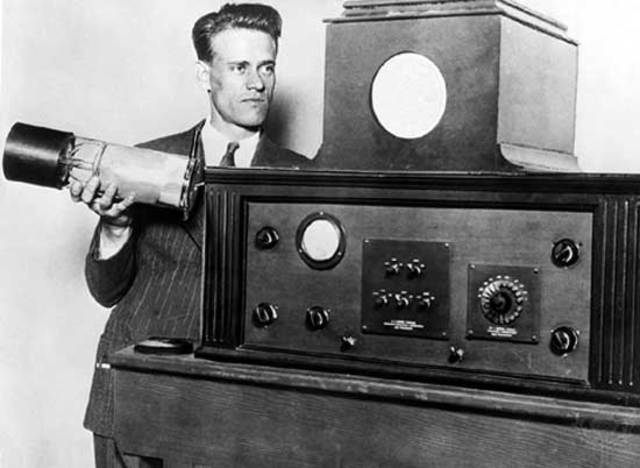 First electronic TV