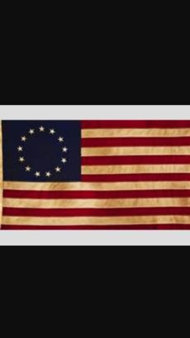 The 13 colonies are represented in the first American flag.