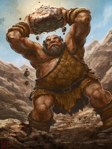 How was the giant at the beginning?