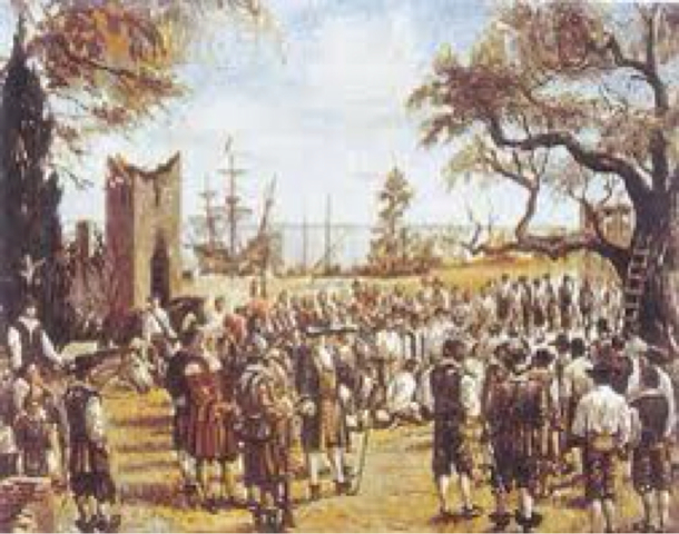1618- A headright system  gave 50 acres of land to colonies who payed for themselves or for other people.