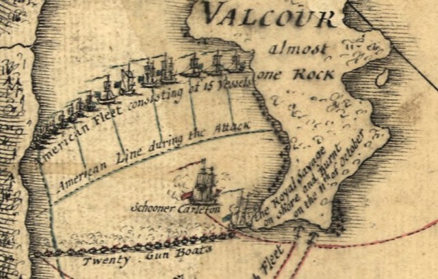 Benedict Arnold defeated at Valcour Island