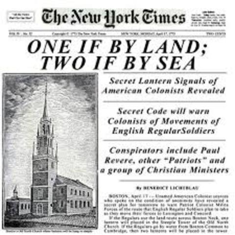 "One if by Land, Two if by Sea"