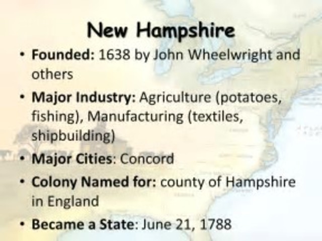 New Hampshire is founded .