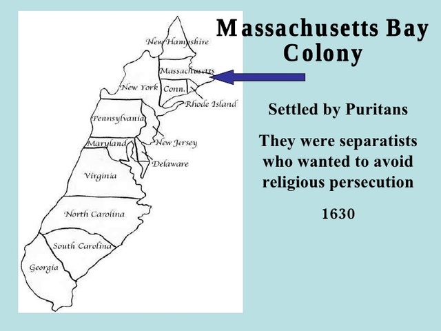 Massachusetts Bay colony was formed