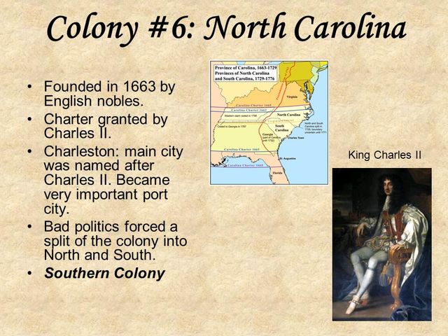 North Carolina was founded