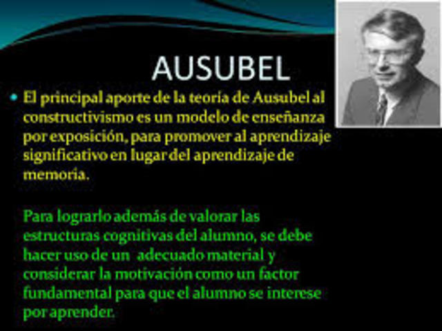 DAVID PAUL AUSUBEL - TEORÍA DEL APRENDIZAJE SIGNIFICATIVO (1918 - 2008)