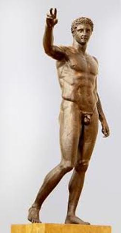 Famous Greek sculpture: Boy From Antikythera.