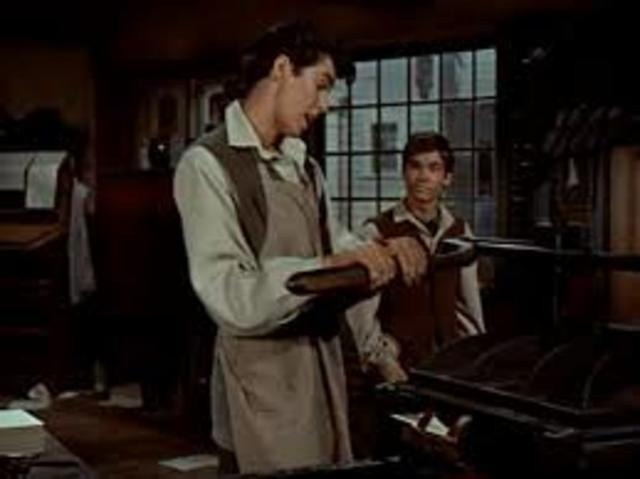 September-November 1773: Johnny becomes a rider for the Boston Observer and moves in over the printer's shop with Rab. He also becomes heavily involved in Whig politics and learns of the group called the Boston Observers.