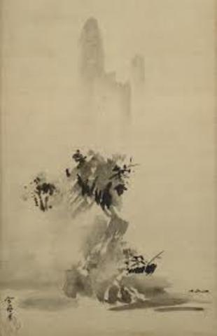 Zen Ink-Painting dominates Japanese art.