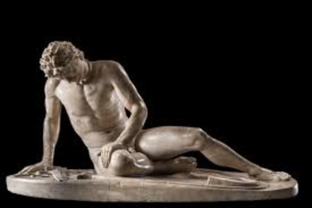 Famous Greek sculpture: Dying Gaul.