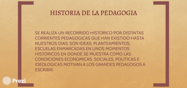 INICIO HISTORIA DE LA PEDAGOGIA