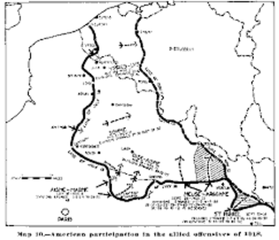 The allied offensive against Germany ends
