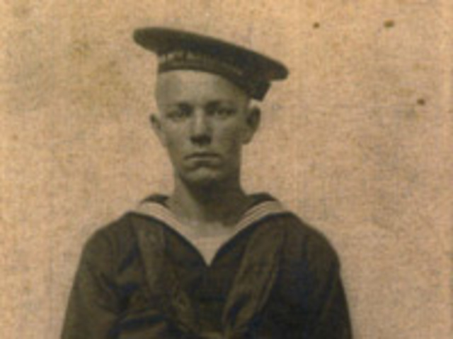 Lloyd Brown abroad the USS New Hampshire