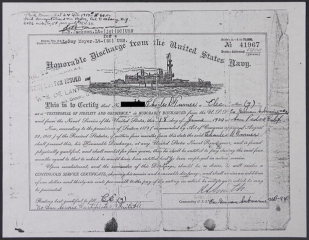 Honorable discharge of Turner