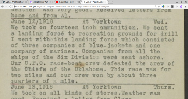 Diary of A.J. Thomas