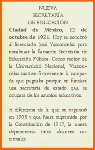 Inicia formalmente la política educativa en México