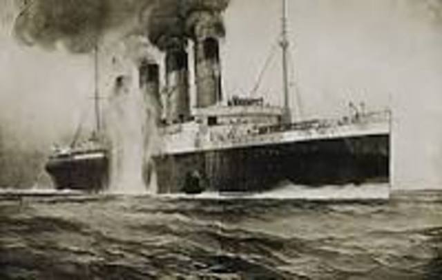 The Lusitania sinks