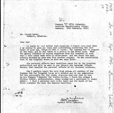 A letter to his father.