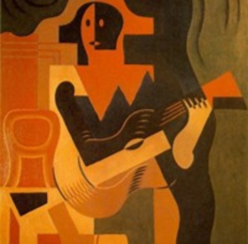 Harlequin With Guitar