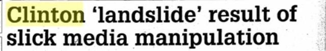 Bill Clinton's Landslide Win