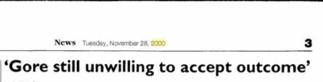 Gore's Unwillingness to Accept Defeat Against Bush