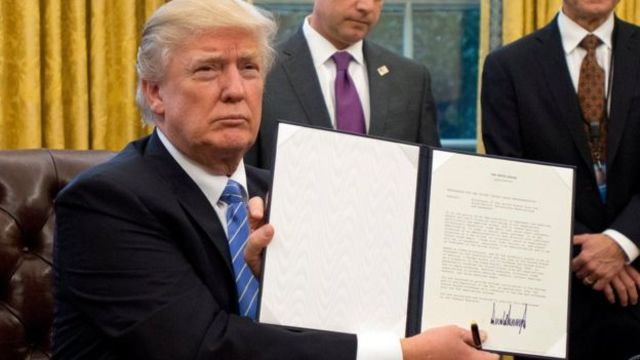 Donald Trump retira a Estados Unidos del TPP, el Acuerdo Transpacífico de Cooperación Económica