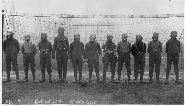 British Soldiers Playing Soccer