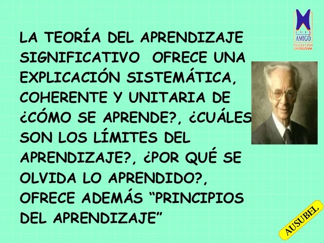 TEORÍA DEL APRENDIZAJE SIGNIFICATIVO. David Ausubel