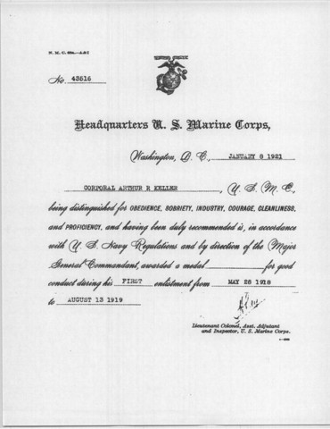 Award of good conduct