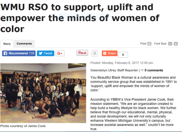 WMU black student organization