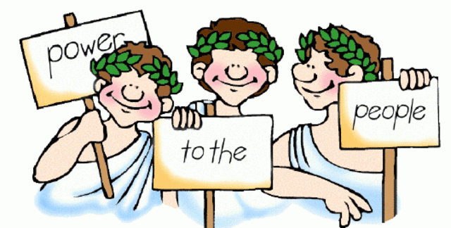 Democracy begins in Athens