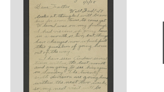Letter to Father from Forbes Allan