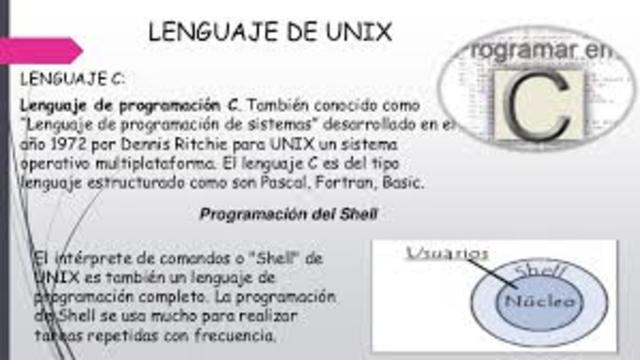 1972: Se reescribe UNIX con el lenguaje C. Es multitarea y multiusuario